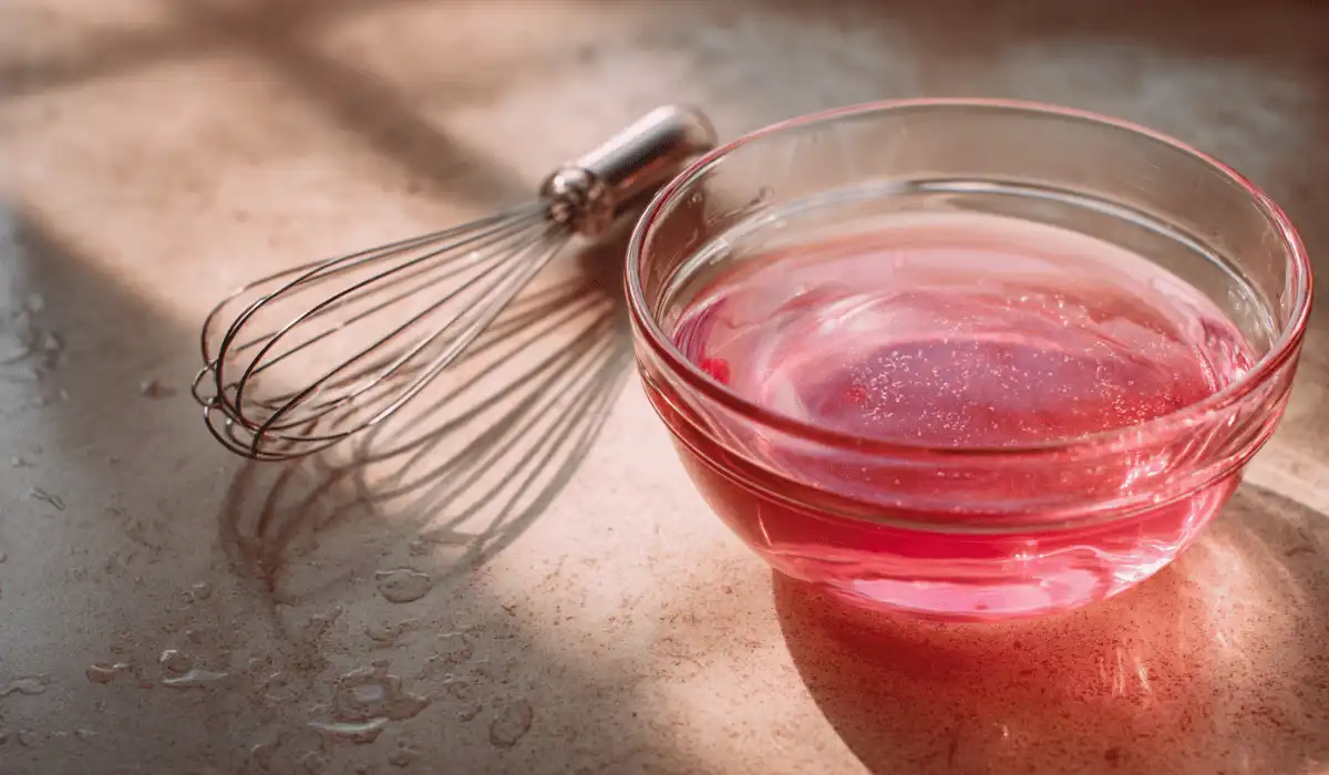 mixing jello and water for dessert