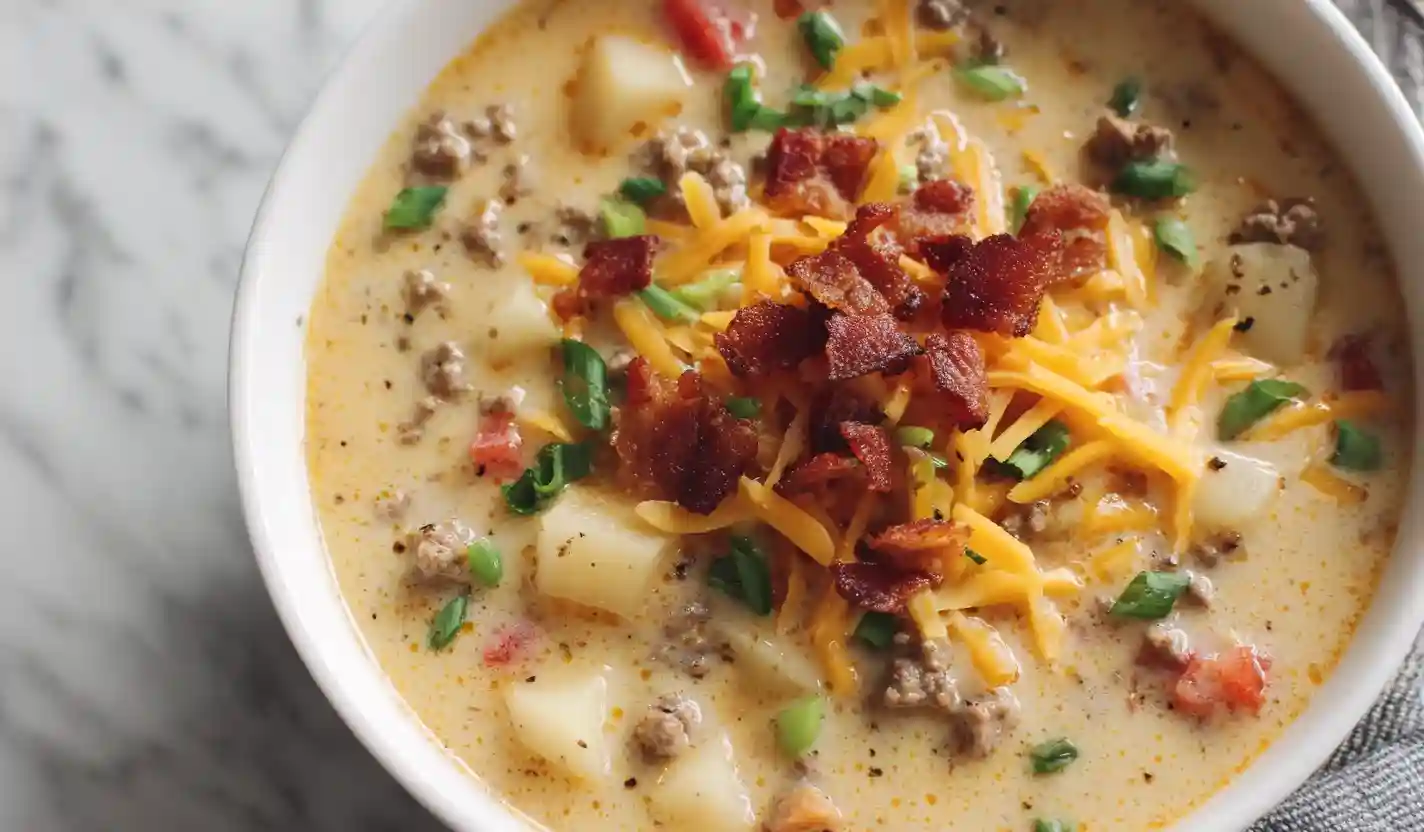 Crockpot Cheeseburger Soup Recipe