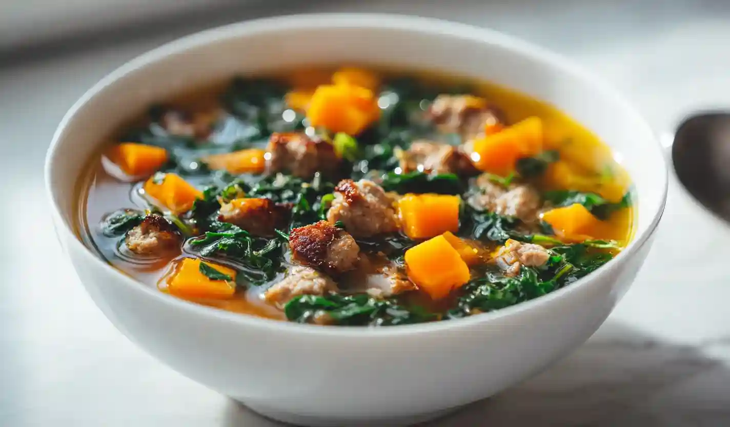Sausage Sweet Potato Kale Soup